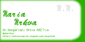 maria mrkva business card